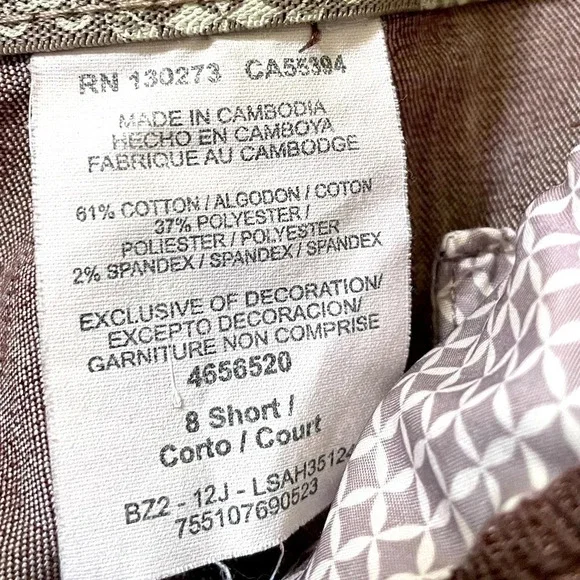 LEE Platinum Label no gap waistband 8 short brown jeans. Covered buttons & zip. - Picture 6 of 6